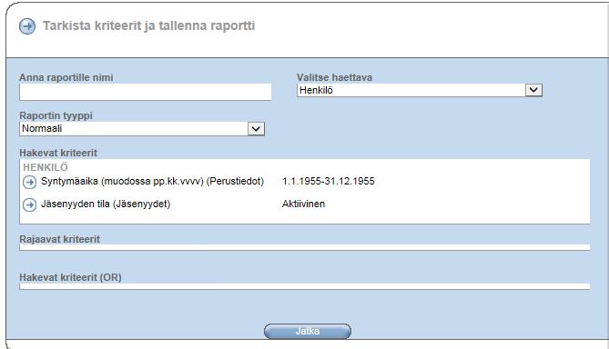 Jäsenyyden tila alta Aktiivinen. Paina Lisää valinta. 4.