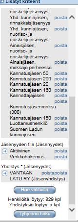 hakua rajaa ehto Ei Yhdistyksen tiedotteita.