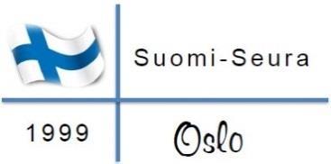 Tervetuloa jäseneksi! Suomi-Seura Oslo on vuonna 1999 perustettu yhdistys. Seura vaikuttaa Oslossa sekä Oslon ympäristössa asuvien suomalaisten keskuudessa.
