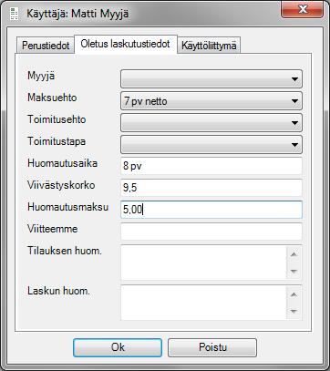 huomautusmaksuja. Vaihtoehtoisesti voit asettaa viivästyskoron määrän käsin.