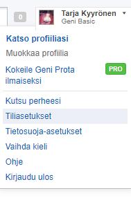 Lokalisointi eli päivämäärän muutos Kaikki tilin asetukset valikosta klikkaa Lokalisointi Laita ruksi PP.KK.