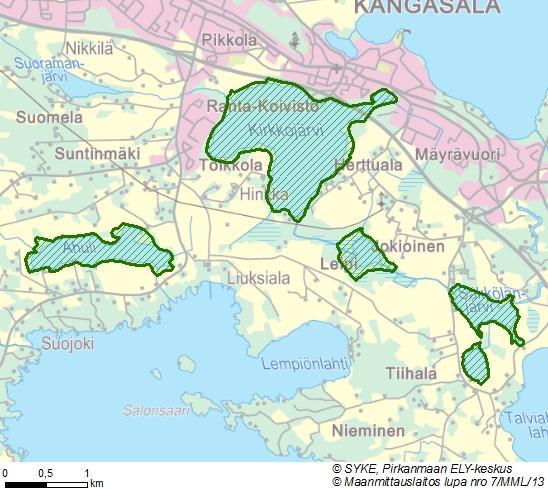 Kaava-alue ja sillä oleva eritasoliittymä on Kangasalan keskustan tärkein sisääntuloväylä.