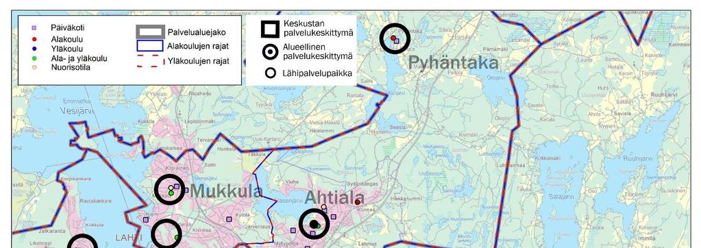 tapauksissa tämä tarkoittaa oman lähipalvelupaikan siirtymistä toiseen paikkaan tai etäämmälle.