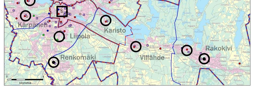 Tavoitteena on tuottaa hyvinvointi- ja sivistyspalvelut yhdessä lähellä toisiaan esimerkiksi monitoimitaloissa, jonne on hyvät joukkoliikenne- ja pyöräily-yhteydet.