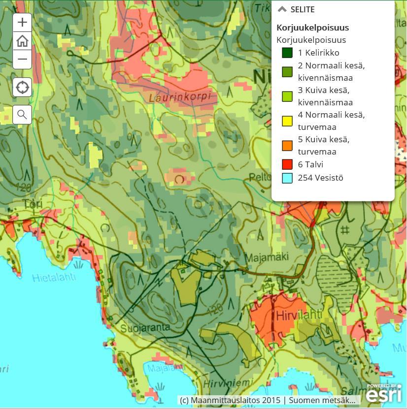 Suomen metsäkeskuksen sivuilta löytyy maanmuokkauksen suunnitteluun hyödyllisiä aineistoja https://metsakeskus.maps.