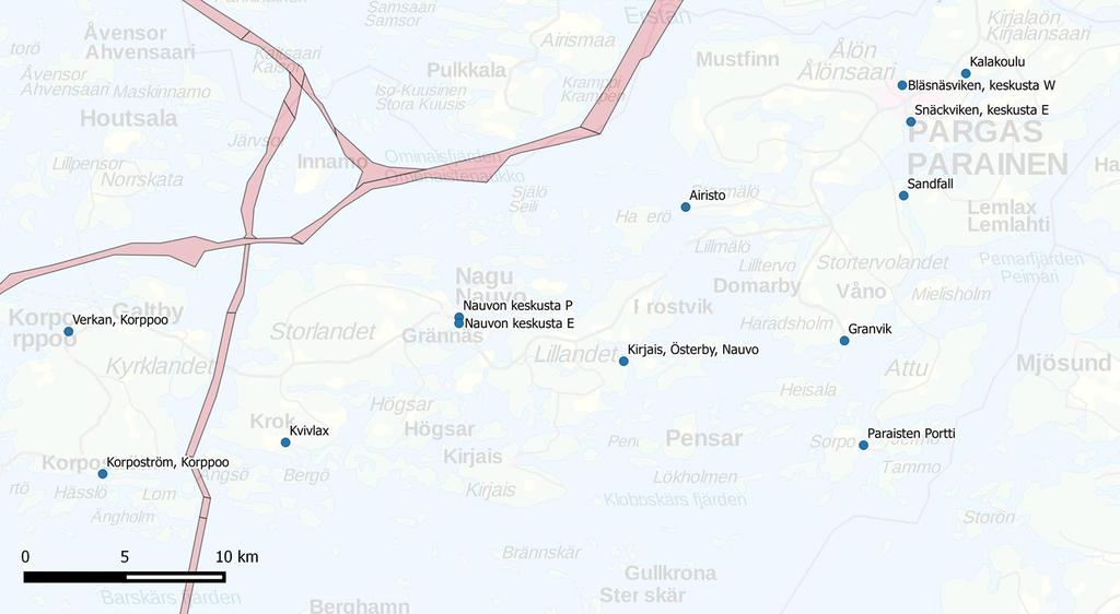 4 PARAISTEN ALUEEN VENEENLASKUPAIKAT Kuva 38.