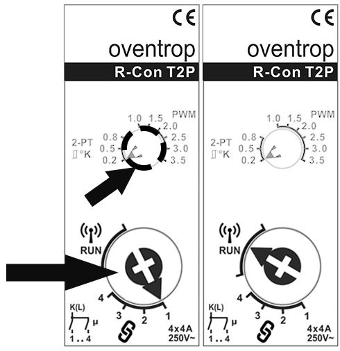 6.2 R-Con :in kanavien yhdistäminen R-Tronic: iin HUOMIO Ensimmäisellä käyttökerralla jokainen ohjausmoduulin R-Con T 2P -kanava on yhdistettävä langattomaan termostaattiin erikseen.