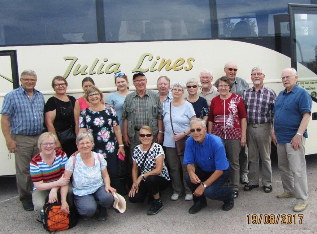 Kalmin sukuseuran kokous ja matka Kannakselle 18.-20.8.2017 Kalmin sukuseura järjesti matkan Karjalan kannakselle elokuun puolivälissä. Matkaan lähti 18 suvun jäsentä.
