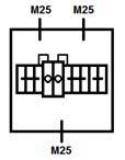 sulake-elementillä haaralle, kytkentäkotelona 3-napainen, jakorasia 3-napainen, kytkettävien johdinten määrä per napa 4 x 1,5 6 mm², liittimen koko 1 x