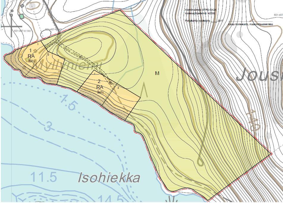 Ote voimassa olevasta rantaosayleiskaavasta.