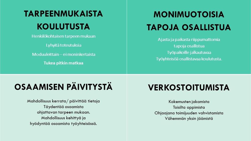 Mitä työpaikkaohjaajat tarvitsevat?