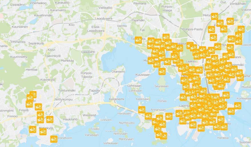 2017 500 m sisällä asemista: ~230 000 asukasta ~155 000