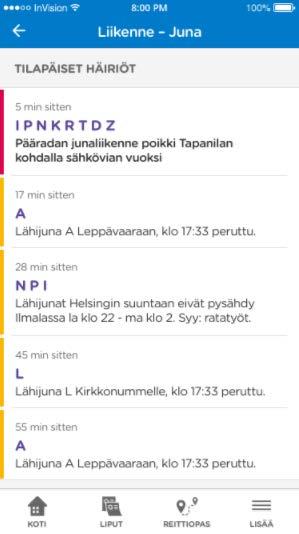 sisältöjen lopussa näkyvistä painikkeista, jotka näyttävät samalla mitkä