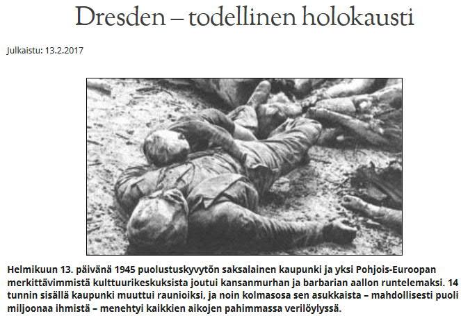 49 tapauksessa Dresdenin pommitukseen.