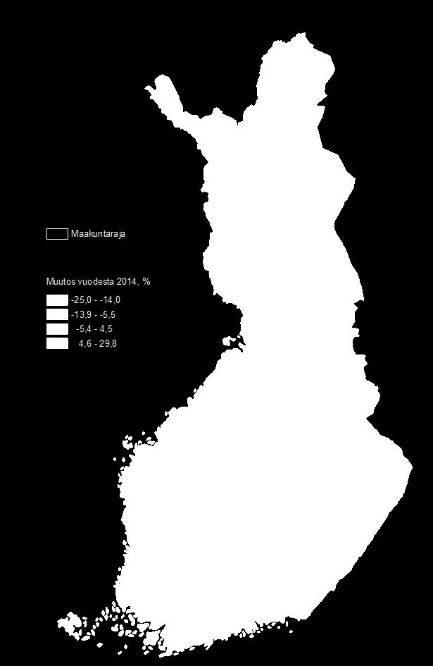 2.1 Väestökehitys Väestöennuste (prosentuaalinen osuus) Väestöennuste 2030. Muutos vuodesta 2014.