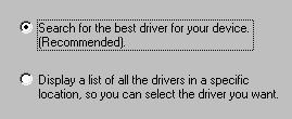 Aseta DiMAGE Viewer CD- ROM asemaan. Näpäytä Seuraava/Next. Valitse suositus sopivan ajurin etsimisestä. Näpäytä Seuraava/Next. Valitse ajurin sijainnin määrittely.