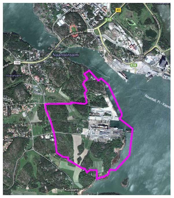 Naantalin kaupunki Osallistumis- ja arviointisuunnitelma Ympäristövirasto /SQ/MS/ER 9.4.2013 / 18.4.2013 / 23.8.2013 / 8.4.2016 sivu 2/9 EHÄVÄ ehtävänä on laatia Kukolan teollisuusalueen asemakaavan muutos.