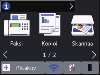 6. [Pikakuv.] Painamalla tätä voit luoda pikakuvakkeita usein käytetyille toiminnoille, kuten faksin lähetys, kopiointi, skannaus ja WWWyhteyden käyttö.