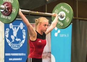 Keskitalon tempaus 103 kg on uusi 15-vuotiaiden Suomen ennätys poikien raskaimpaan sarjaa.