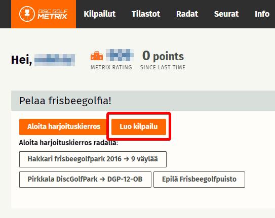 Kilpailun luonti Kilpailun perustiedot 1. Tee kisahakemus liiton toiminnanjohtajalle Lisätietoja: http://frisbeegolfliitto.fi/kilpailut/kilpailun-haku-ja-jarjestaminen/ 2.