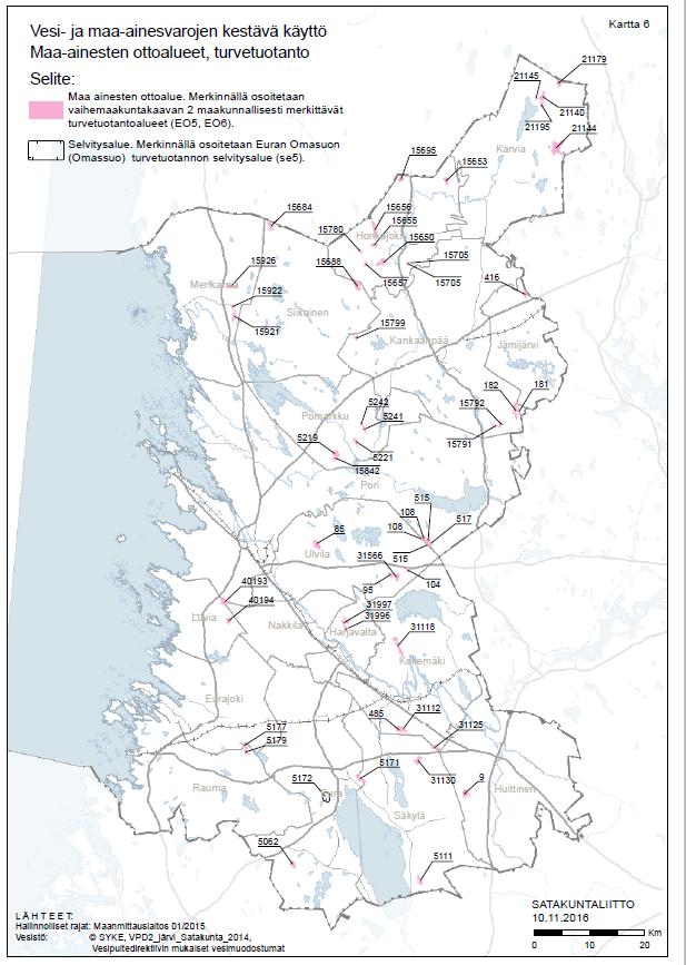 Ehdotusvaiheessa tehdyt muutokset Poistoehdotukset Perusteena luontoselvitys Koppioneva (416)/Jämijärvi, 59 ha Räminkeidas (15926)/Merikarvia, 71 ha Hangassuo S (40193)/Pori, 100 ha Peräneva