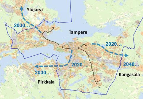 Yleissuunnitelman hyväksymisen (6/2014) jälkeen lähtökohdat ovat muuttuneet, mm. Areena rakenteilla.