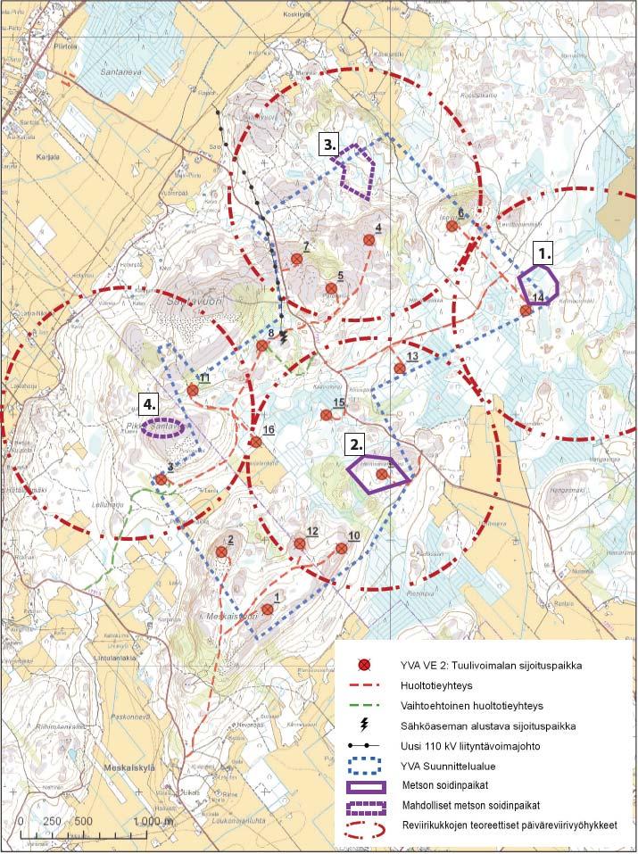 paikkojen esiintyminen on epätodennäköistä kuten voimakkaasti metsätaloustoimien pirstomat alueet ja niiden lähiympäristöt.