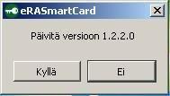 Kuva 7. erasmartcard-päivitys löytyi.