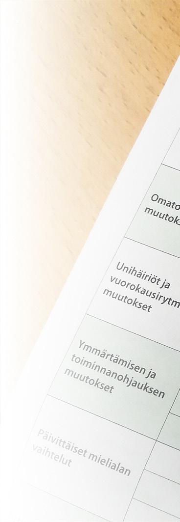 OHJEET TÄYTTÄMISEEN Lomake mahdollistaa asiakkaan kolme seurantakertaa samalle lomakkeelle, mikä helpottaa oireiden mahdollisia muutosten seuraamista.