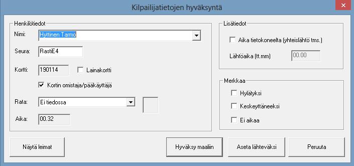 eresults Lite Ohje Rasti E4 Sivu 10 3) Laita Emit-kortti lukijaan Jos kaikki toimii oikein, niin nyt eresults tarjoaa tällaista näkymää Jos homma ei onnistunut, niin ongelmaa voi alkaa ratkomaan