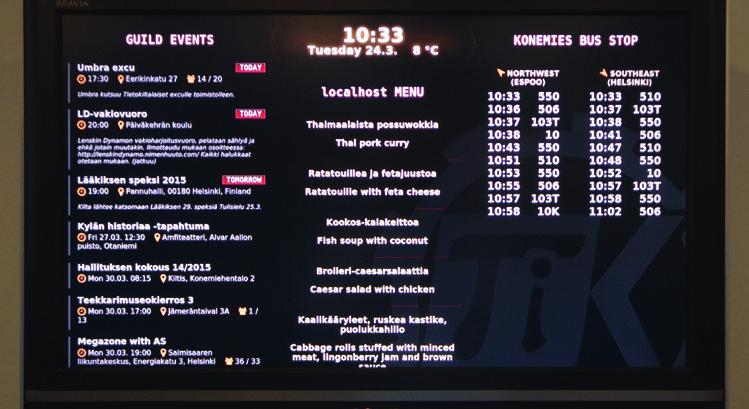 Tietokillassa tapahtuu Yritysvierailut eli excut Vuoden aikana järjestetään useampia yritysvierai- Muistinnollaus Tietokillan lyhyen, mutta sitäkin värikkäämmän elinkaaren aikana killalle on