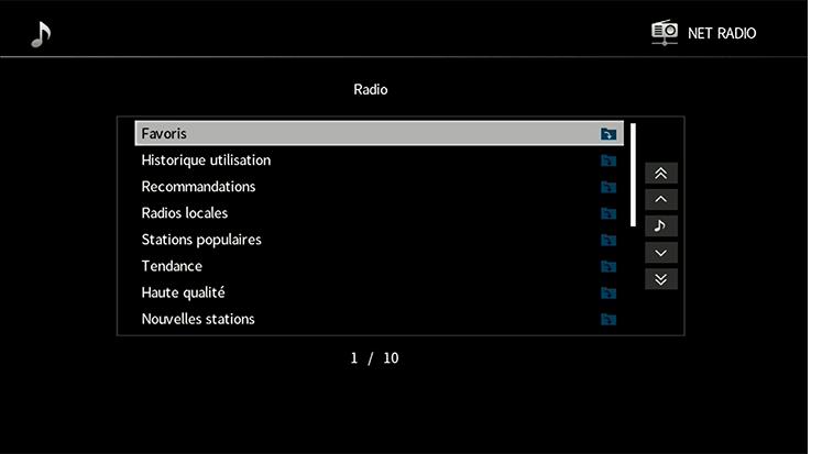 Selailunäkymä Toistonäkymä SLEEP MAIN 2 3 4 ZONE a PART PURE DIRECT HDMI OUT 1 5 SCENE 2 3 6 7 4 8 a b c b TUNER RED INPUT NET USB PRESET GREEN ELLOW BLUETOOTH BLUE Nuolipainikkeet ENTER a