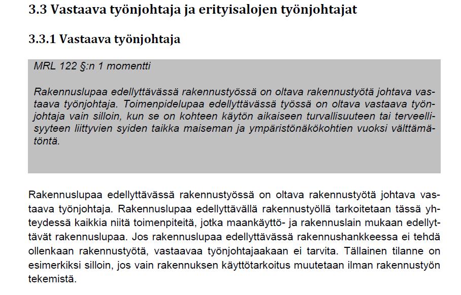 Rakentamismääräyskokoelman ja ympäristöministeriön ohjeiden rakenne