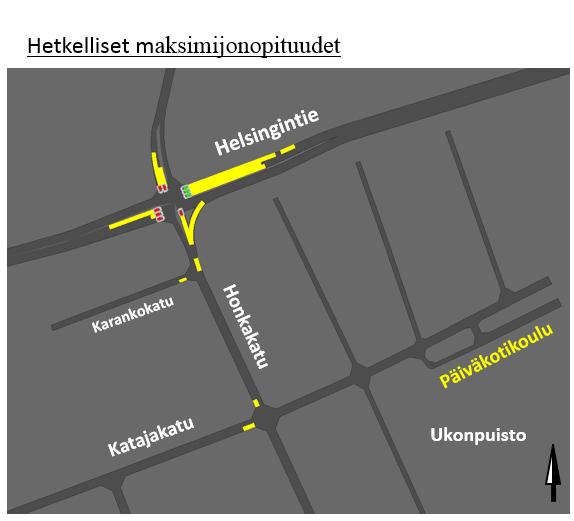43/53 Toimivuustarkastelu, aamuhuipputunnin ennustetilanne 2035 (Lähde Trafix Oy) Toimivuustarkastelun herkkyystarkastelu ja johtopäätökset Herkkyystarkasteluna