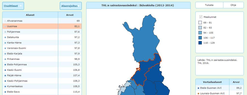 Terveytemme.fi - Atlas-raportin käyttöohje Tämä ohje kuvaa Atlas-raportin käyttöä yleisesti.