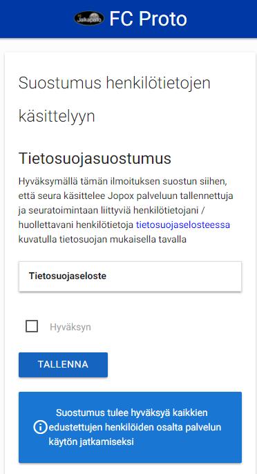 Tallentaa eikä hyväksy