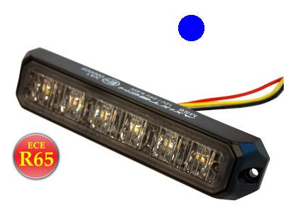 välähdysvaihtoehtoa, yhteen, IP67 Nimike: 6xLED, 1-30V, keltainen vilkku, kirkas lasi, 127,5x27,8x17,2mm, 12V/0,4A / 24V/0,22A, 5 eri välähdysvaihtoehtoa, yhteen, SAE / Title XIII / E6 R65 / e13,