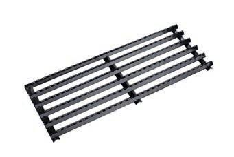 Stomme av 35 x 35 x 4 mm vinkelstål, cykelställen av 19 x 1,5 mm stålrör. Med hjälp av låsbygeln (tilläggsutrustning) kan cyklarna låsas från ramen fast i ställningen.