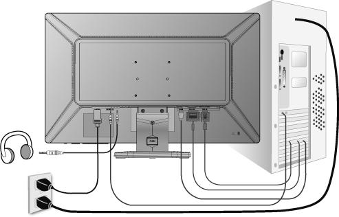 Pika-asennus 1. Kytke LCD display-näytön virtajohto ja verkkolaite. 2. Kytke videokaapeli Varmista, että virta on kytketty pois päältä sekä LCD display -näytöstä että tietokoneesta.