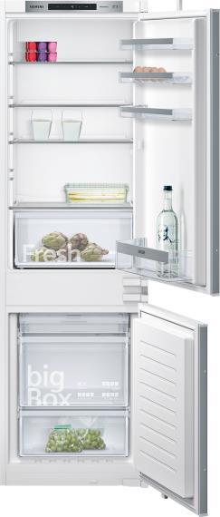 Kylmälaitteet Siemens Kalustepeitteinen jääkaappipakastin KI86NVS30 Käyttötilavuus 188 litraa, pakastin 67 litraa Energialuokka A++ Korkeus 1772 mm TouchControl