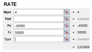 Value (laskee tulevan arvon) tai vastaavasti Present Value (laskee nykyarvon) tai