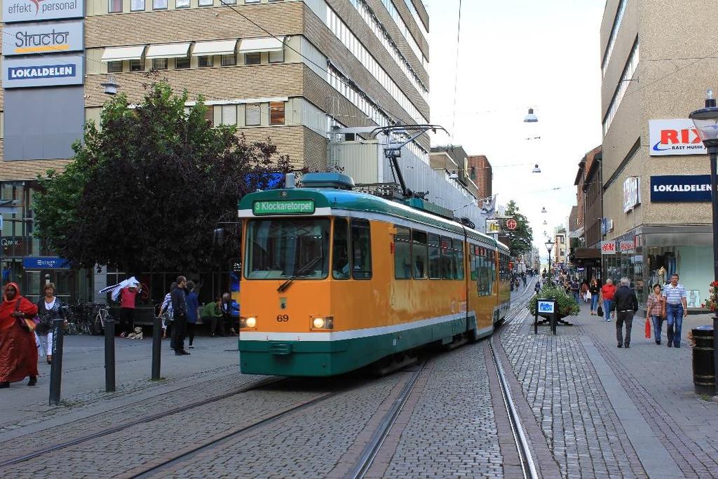 Norrköping Liikenne alkanut 1904 Verkko 18,7 km Rengaslinjan 1 lakkautus 1958 Oikeanpuoleiseen liikenteeseen siirtyminen Linjat 2 ja 3 tällä hetkellä keskustan päärunkolinjoja Molempia pidennetty