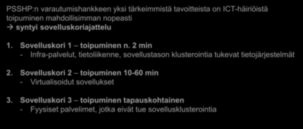 2 min - Infra-palvelut, tietoliikenne, sovellustason klusterointia tukevat tietojärjestelmät 2.