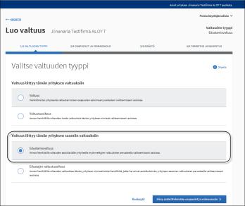 päätettävissä (valtuuttaja) + Suomi.fivaltuudet Suomi.