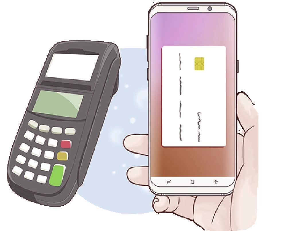 Sovellukset ja ominaisuudet Samsung Pay Esittely Voit suorittaa maksut nopeasti ja turvallisesti rekisteröimällä usein käyttämäsi kortit Samsung Pay -mobiilimaksupalveluun.