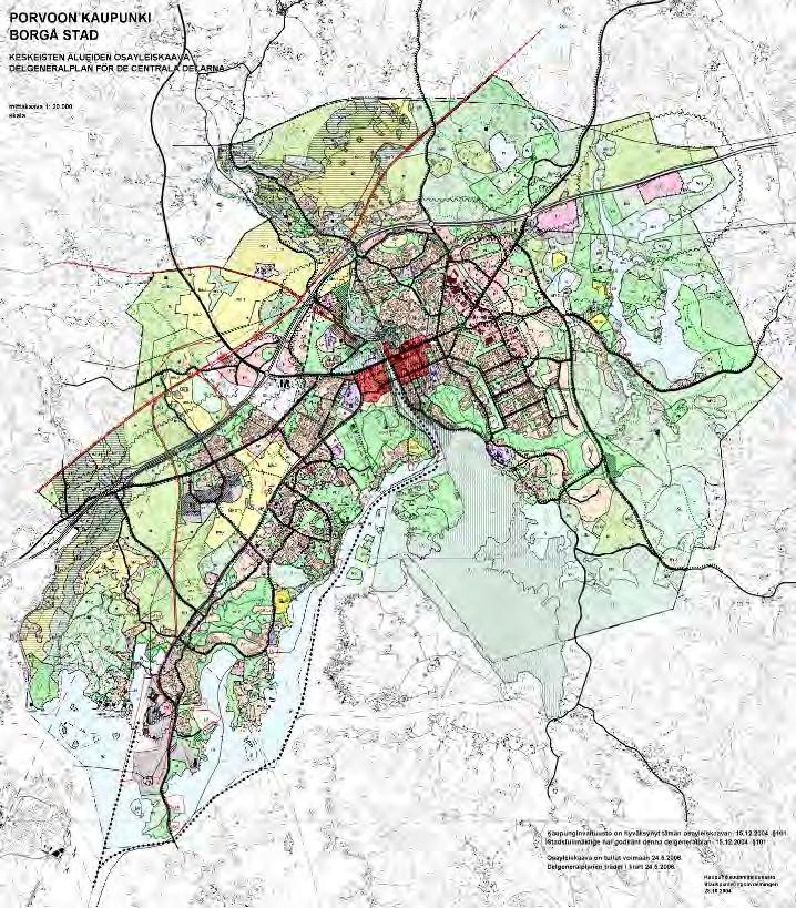 Keskeisten alueiden osayleiskaava Oikeusvaikutteinen, hyväksytty 15.12.