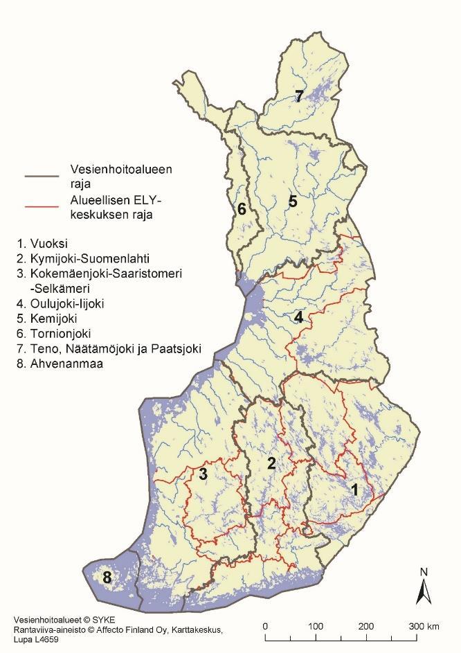 Maakuntien on yhteensovitettava vesienhoidon suunnittelun aikataulu ja sisältö valtakunnallisesti vesienhoitoalueiden välillä ( Laki vesien- ja merenhoidon järjestämisestä 6 ).