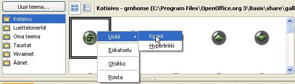 Kuvan lisäämisen jälkeen kuvaa voidaan siirtää hiirellä vetämällä ja kuvan kokoa voidaan muuttaa vetämällä vihreästä kahvasta.