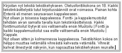 6 Diaesitys Valmis esitys näytetään yleisölle diaesitys-näkymässä. Diaesitys aloitetaan napsauttamalla -painiketta tai valitsemalla Diaesitys Diaesitys. Diaesitys käynnistyy valittuna olevasta diasta.