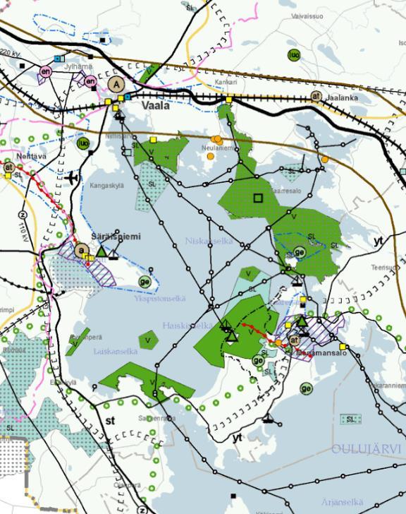 Manamansalon rantayleiskaavan päivitys sivu 3(6) Maakuntakaava Vaalassa on voimassa Kainuun maakuntakaava 2020, joka on hyväksytty maakuntavaltuustossa 7.5.